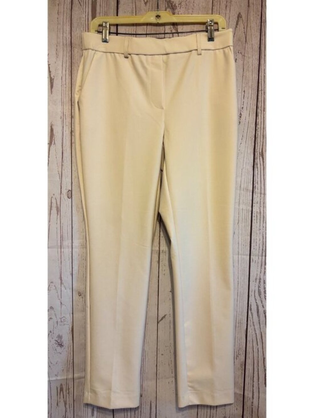 Nicole Miller New York NWT Mid-Rise Slim Leg Beige Pants Size Medium